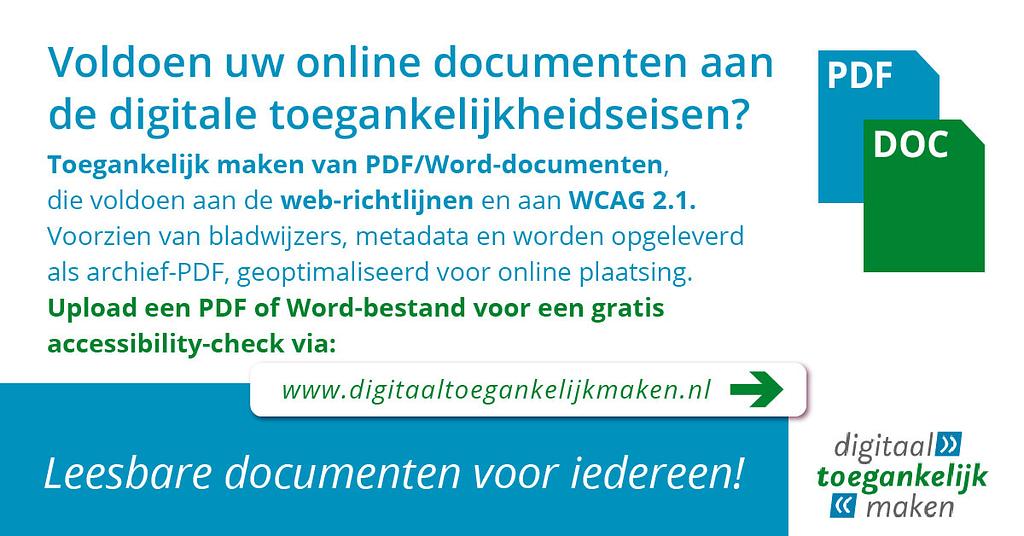 Digitaal Toegankelijk Maken van documenten?